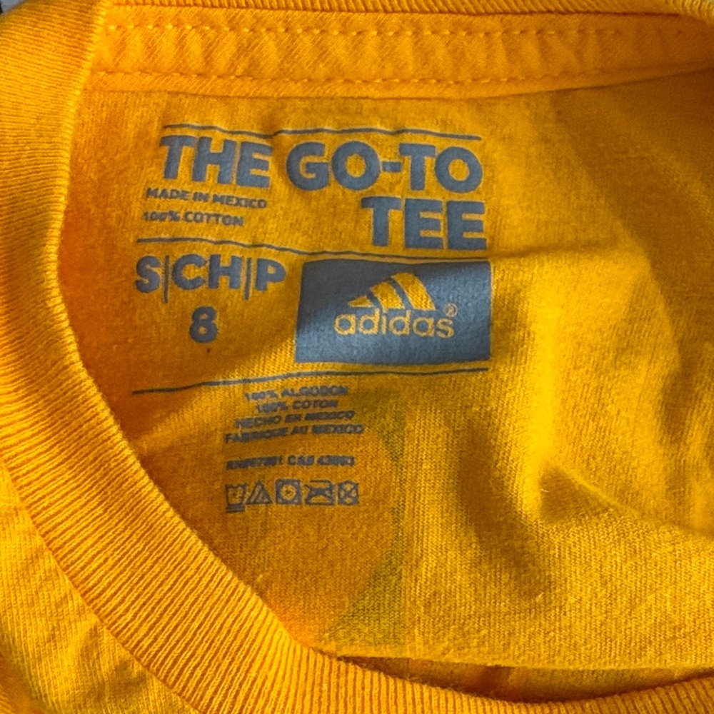 Adidas Kids Gold Lakers Tee 100% Cotton - Picture 3 of 3